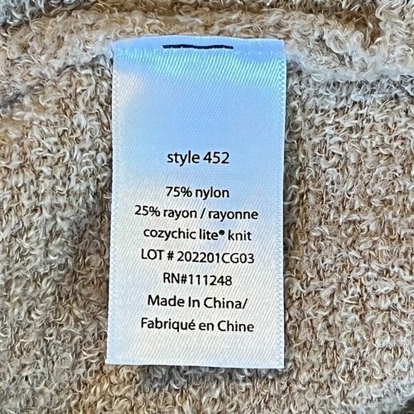 Barefoot Dreams CozyChic® Lite Circle Cardigan Open Pockets Relax Cozy Soft L XL - Picture 6 of 7